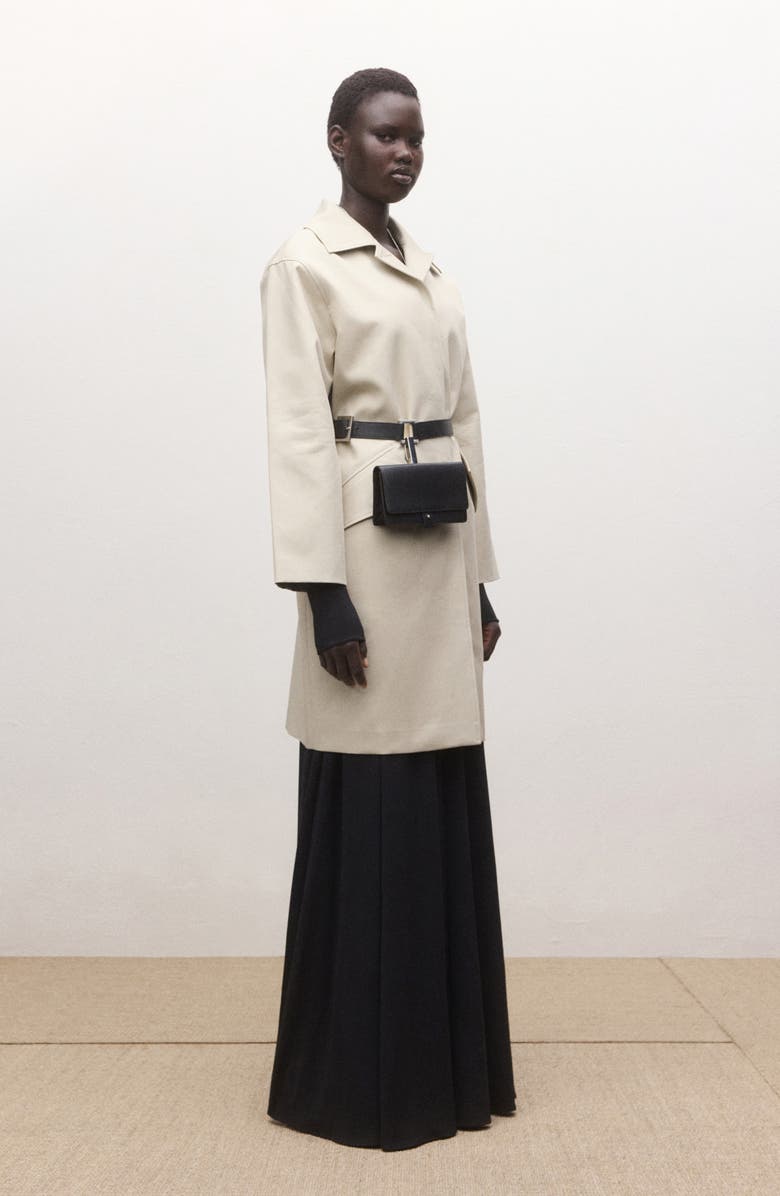 MANGO Cotton Twill Trench Coat, Alternate, color, Light/ Pastel Grey