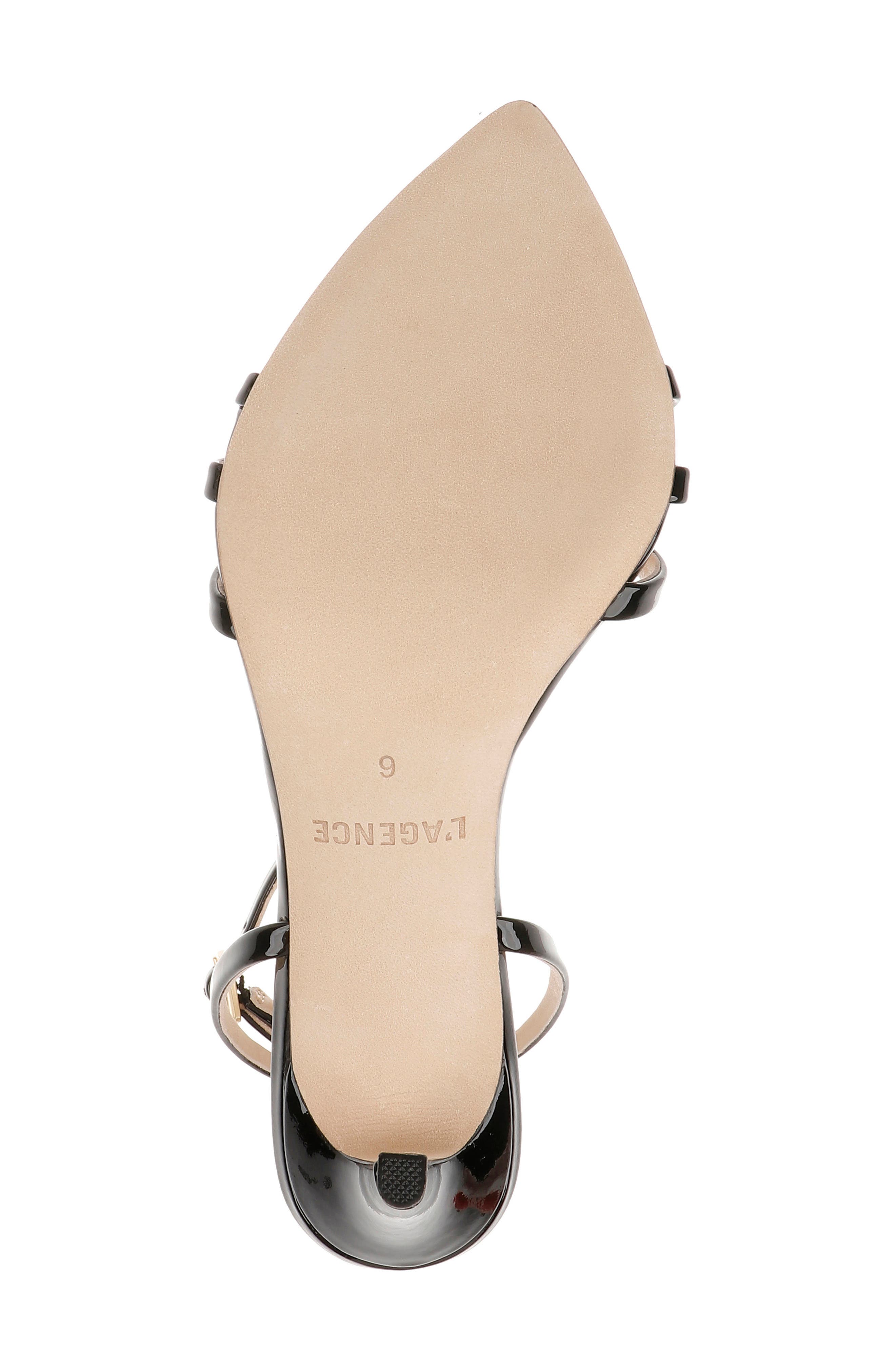 L&#x27;AGENCE Dua Ankle Strap Sandal, Alternate, color, Black Patent