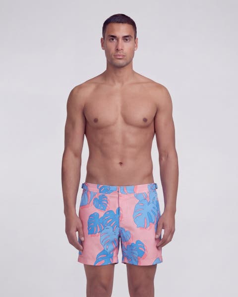 Monstera Floral Tailored Mens Swim Short