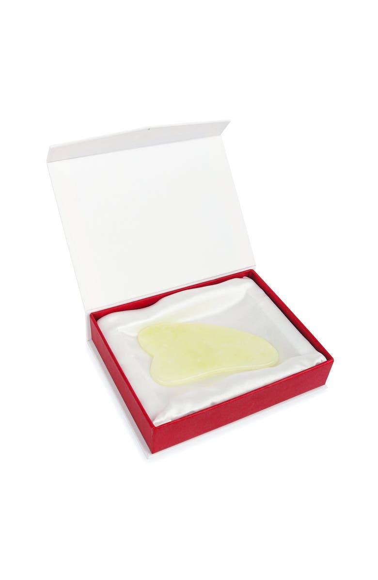 White Lotus Beauty Genuine Premium Jade Gua Sha, Alternate, color, Green