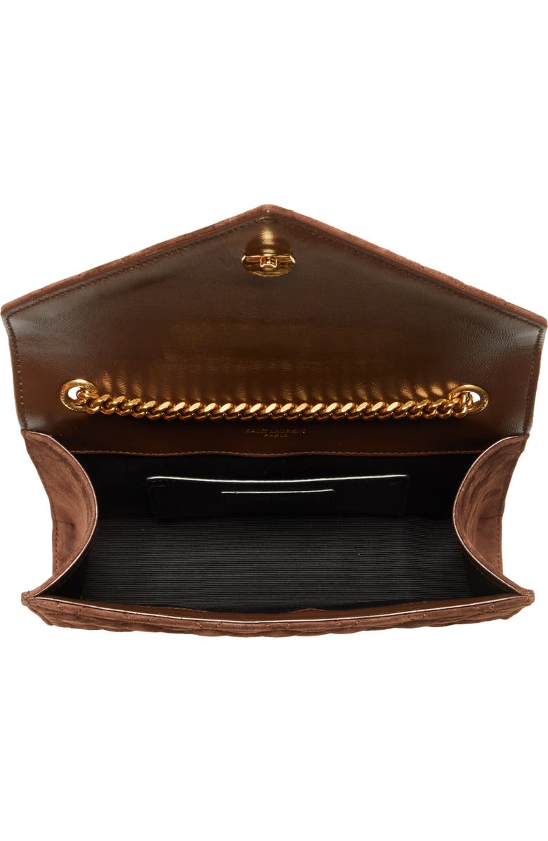 Saint Laurent Small Envelope Suede Crossbody Bag, Alternate, color,