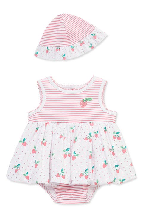 Kids' Blueberry Cotton Popover & Sun Hat Set (Baby)