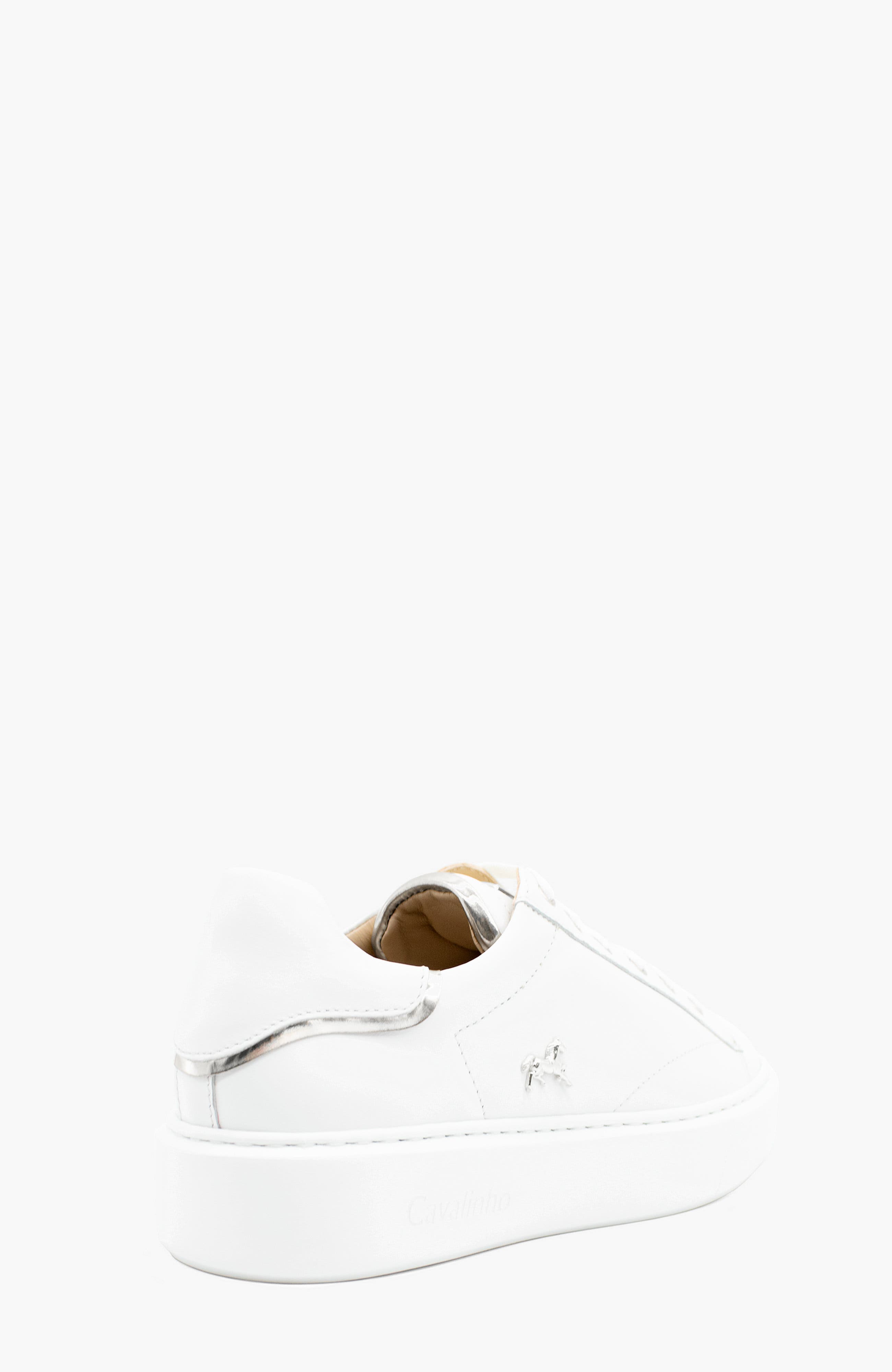 Spirit Leather Sneakers, Alternate, color, White / Silver