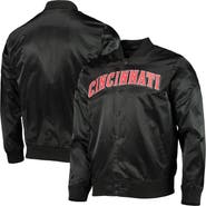 PRO STANDARD Men's Pro Standard Black Cincinnati Reds Wordmark Satin Full-Snap Jacket