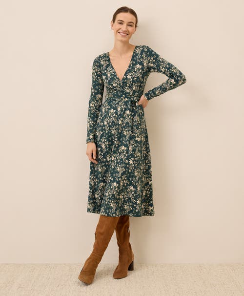 Pact Fit & Flare Wrap Dress In Multi
