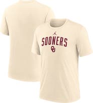 Jordan Brand Men's Jordan Brand Natural Oklahoma Sooners Arch Logo Triblend T-Shirt