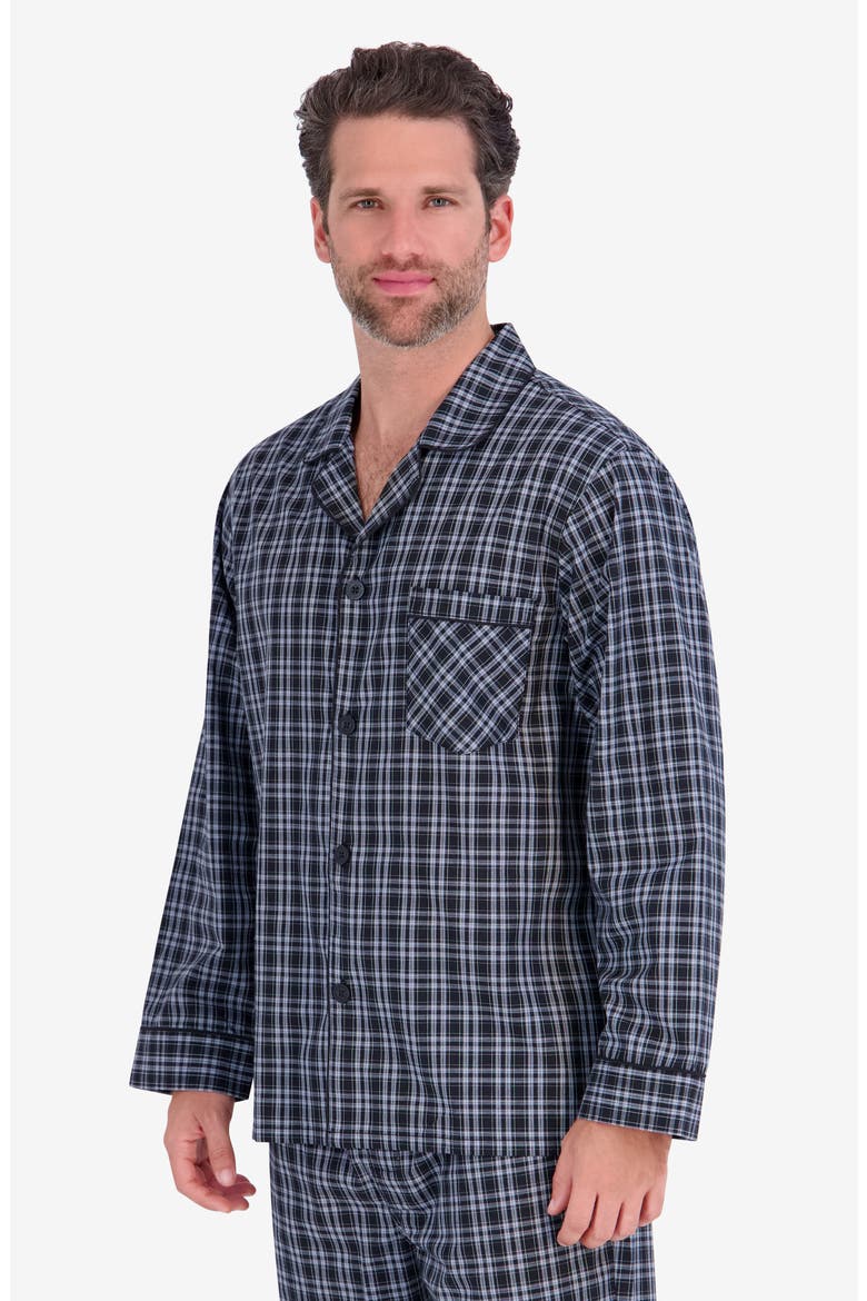 Plaid Woven Pajamas, Alternate, color, BLACK PLAID