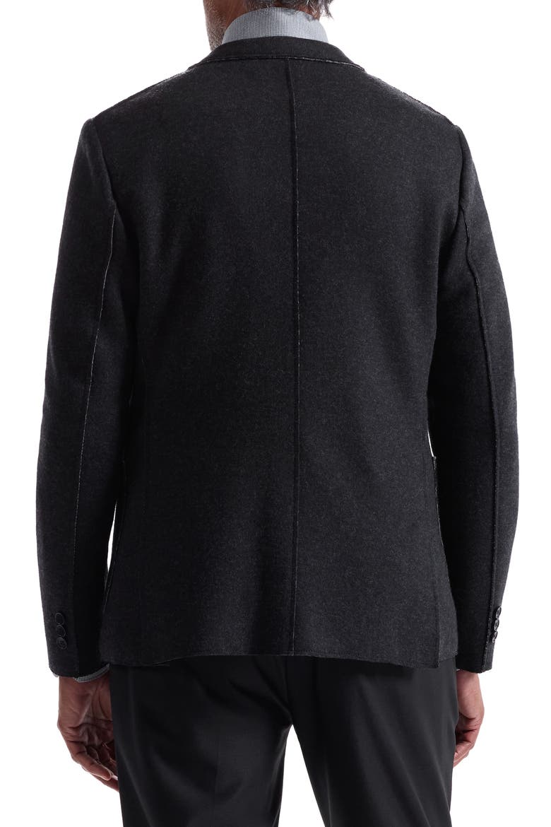 Wool Blend Laser Cut Blazer, Alternate, color, ANTHRACITE