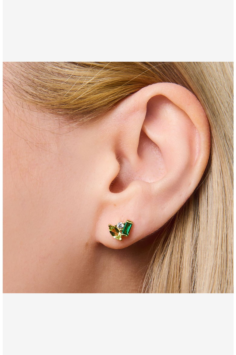 Seraphina Celeste Stud Earrings, Alternate, color, Tsavorite / Peridot