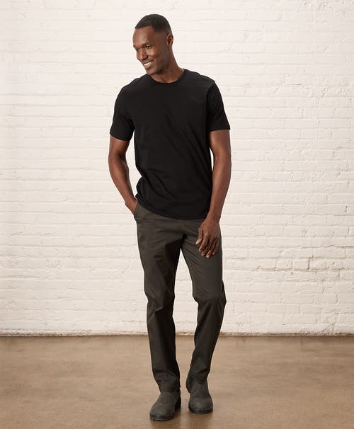 Pact Organic Cotton Softspun Pocket Crew Tee In Black