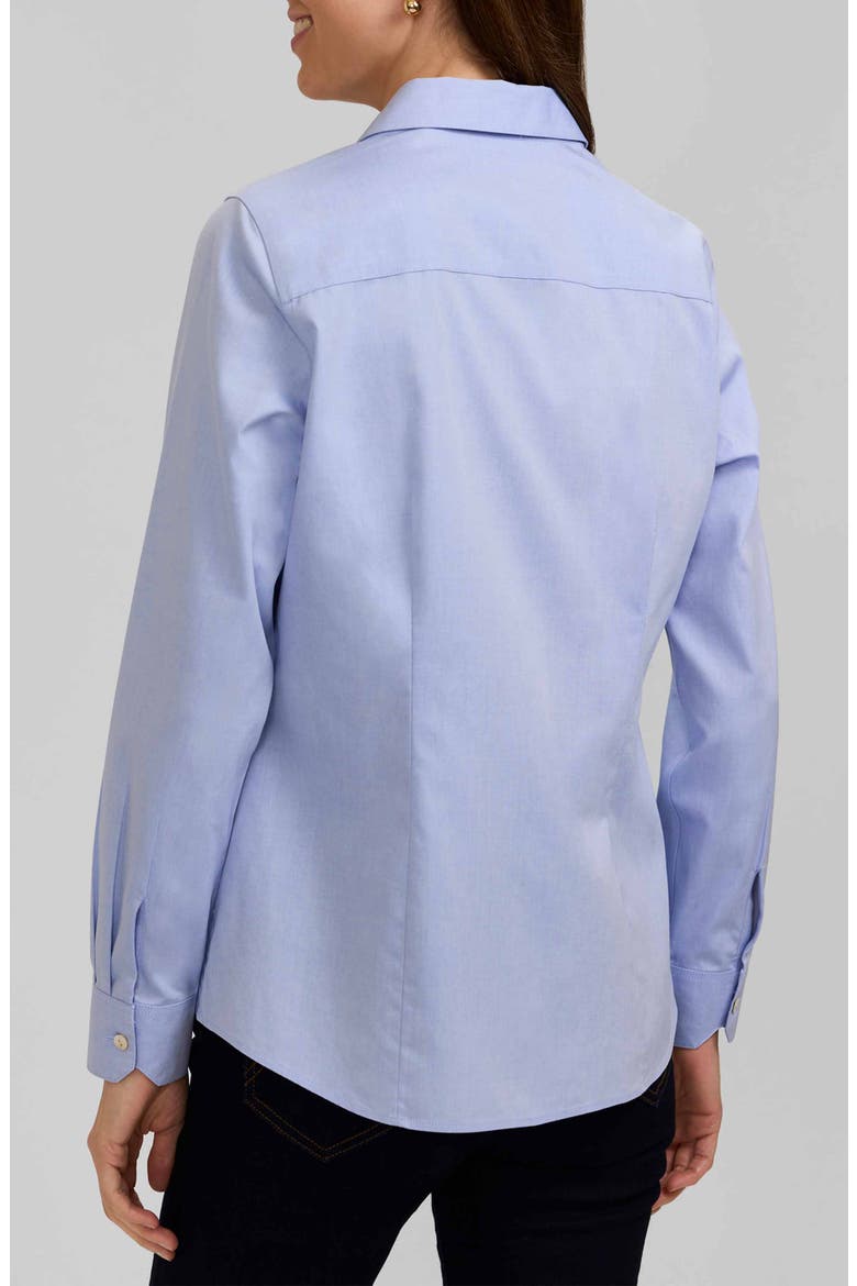 sporty dresses women Women's Plus Petite - Non-Iron Perfect Shirt - Solid - White feminine look and feel Non Iron Women's Shirt