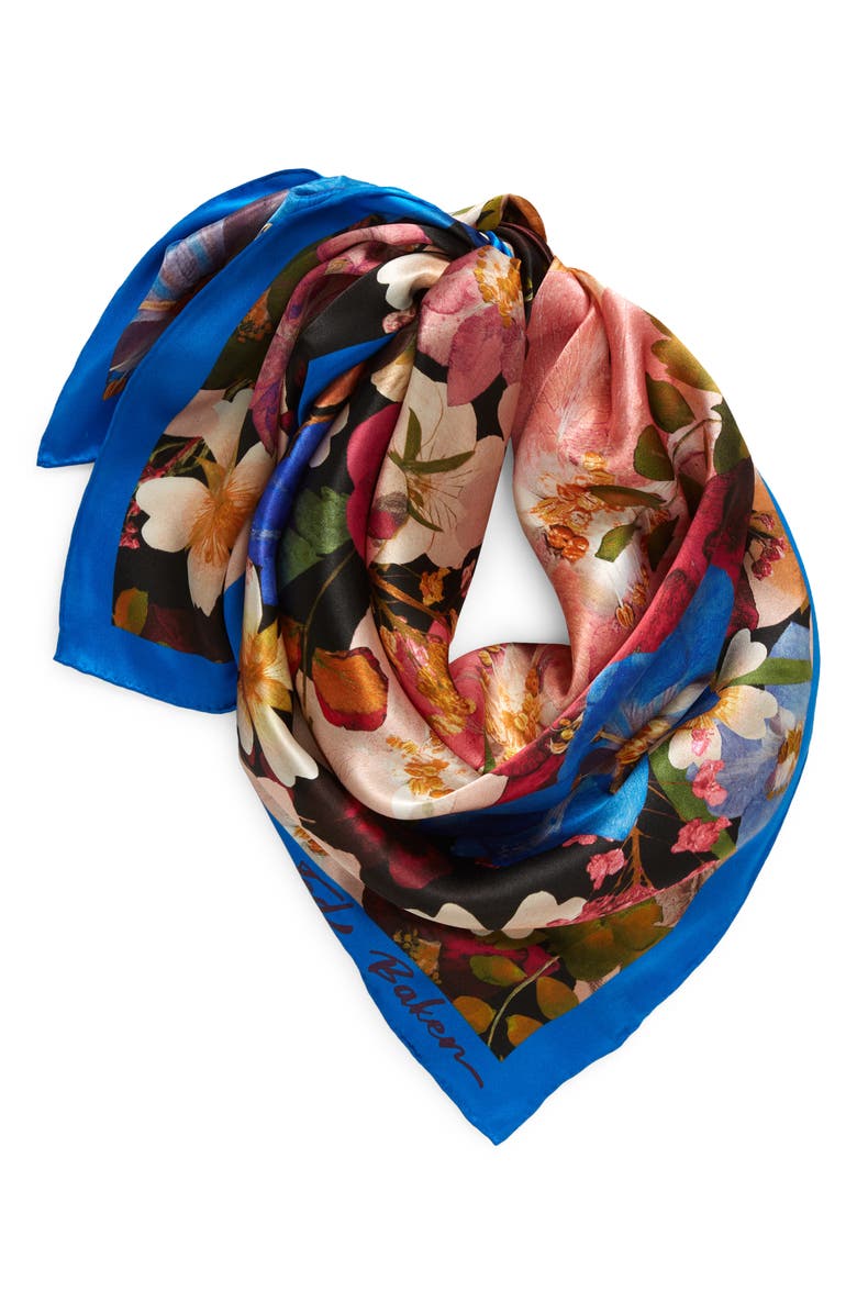 Ted Baker London Naomiea Floral Silk Square Scarf, Main, color, 