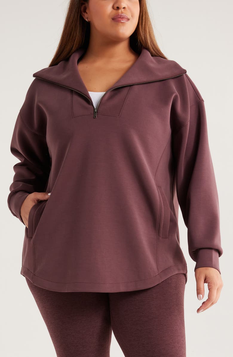 Zella Ultrasoft Half Zip Tunic, Main, color,