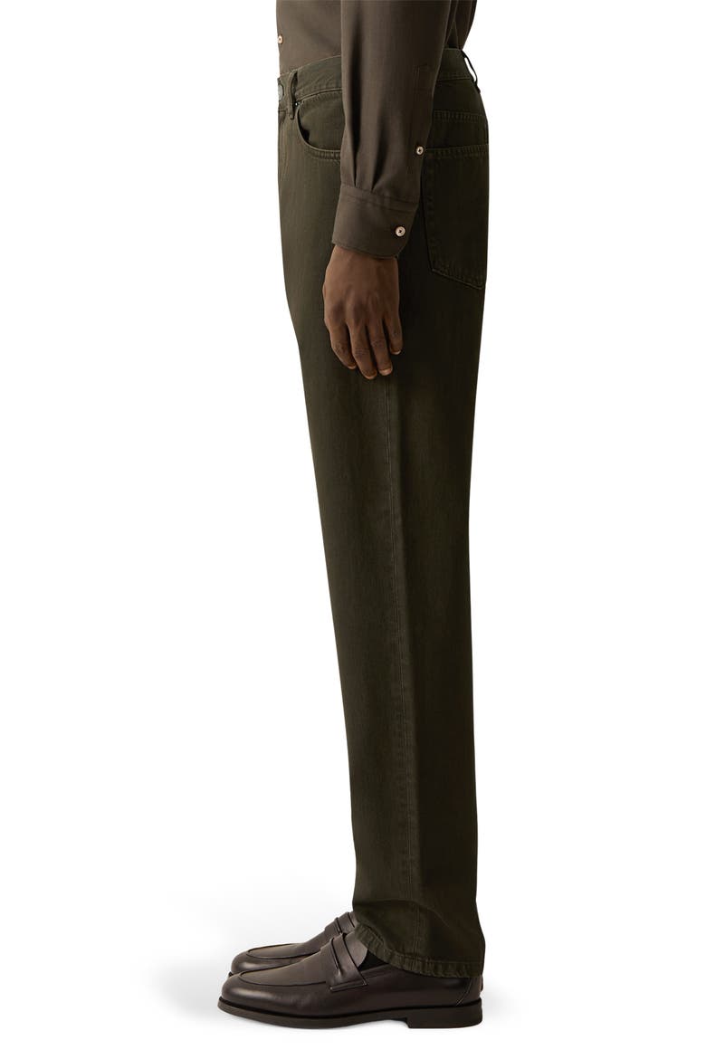 City Straight Leg Jeans, Alternate, color, DARK OLIVE GREEN