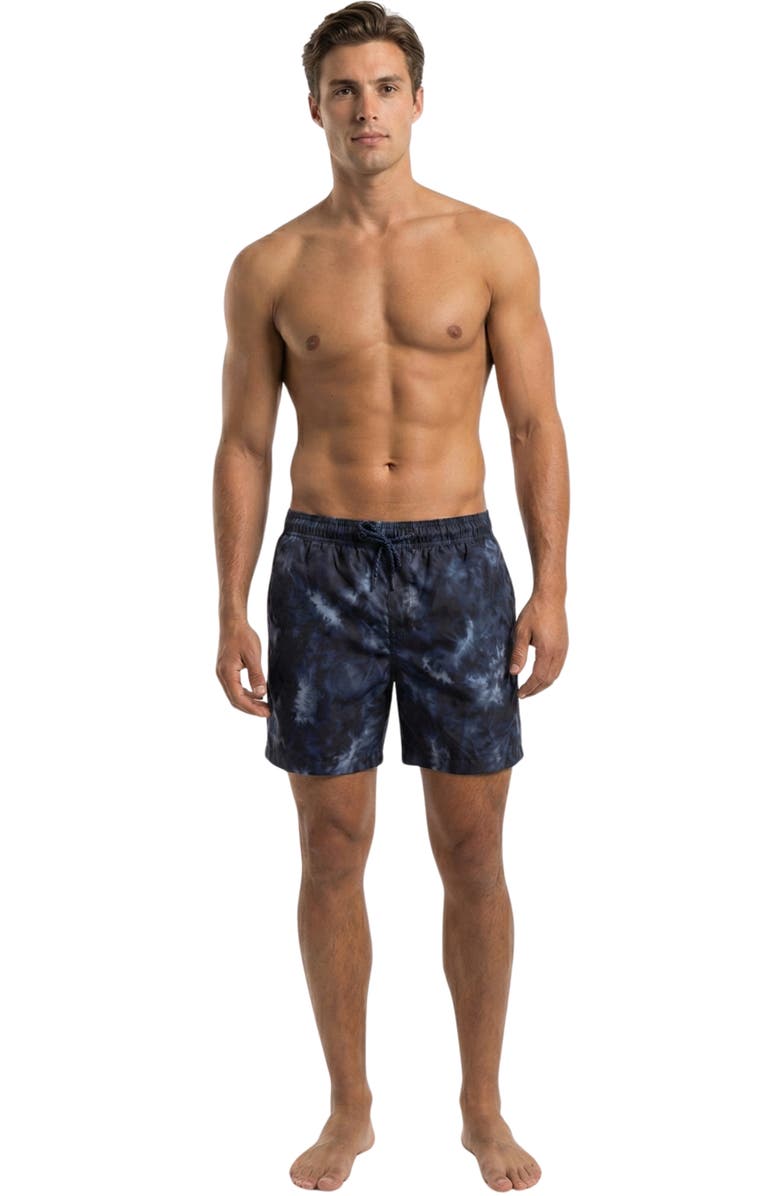 Rokka&Rolla Men's 7" Compression Liner Swim Trunks UPF 50+, Alternate, color, Black Wash