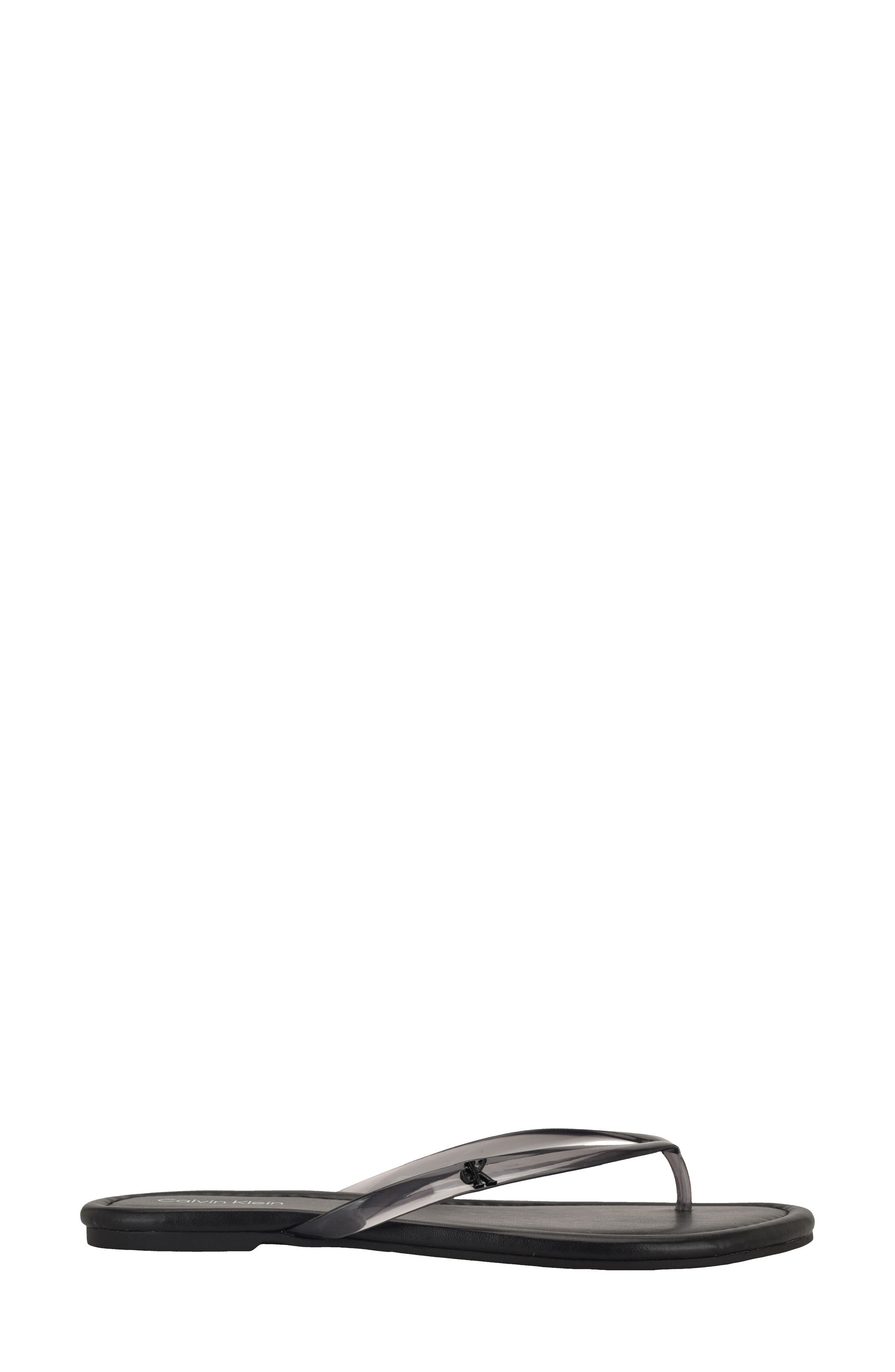 Calvin Klein Crude Flip Flop, Alternate, color, Black