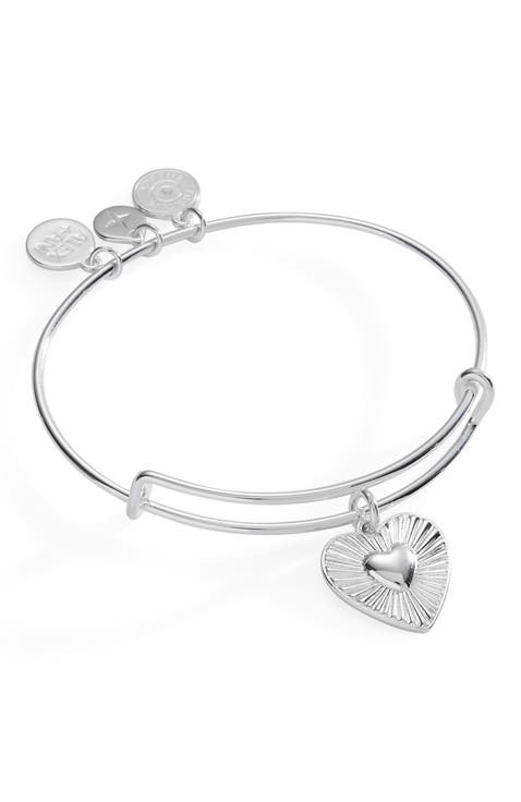 Heart Burst Bangle Bracelet