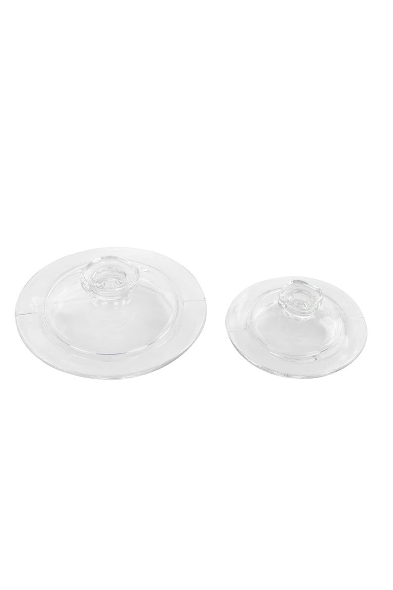 4 Piece 2.1 and 1 Quart Glass Canister Set, Alternate, color, Clear