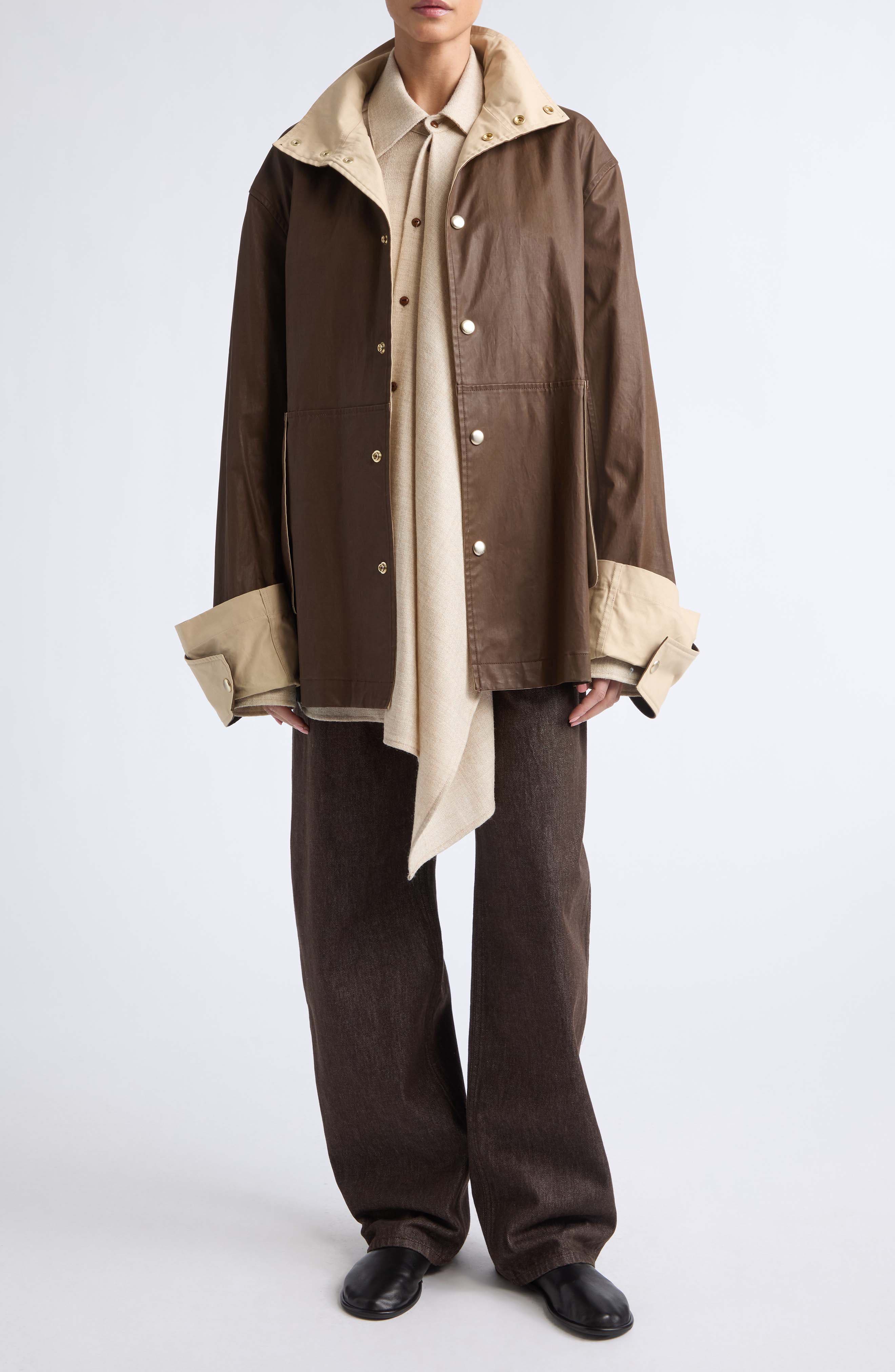 OSSOU Asha Coated Cotton Coat (Women) | Nordstrom