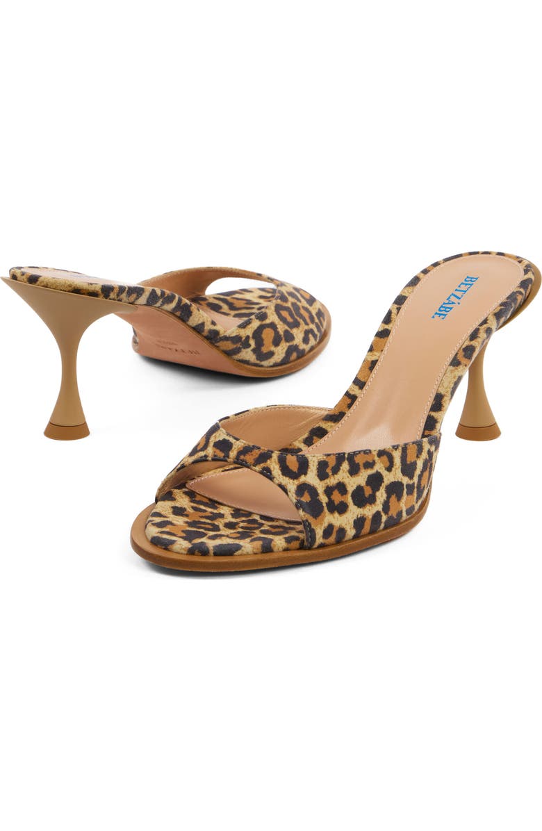 BETZÁBE Jenni Sandal, Alternate, color, Tan Leopard Suede Tonal Heel