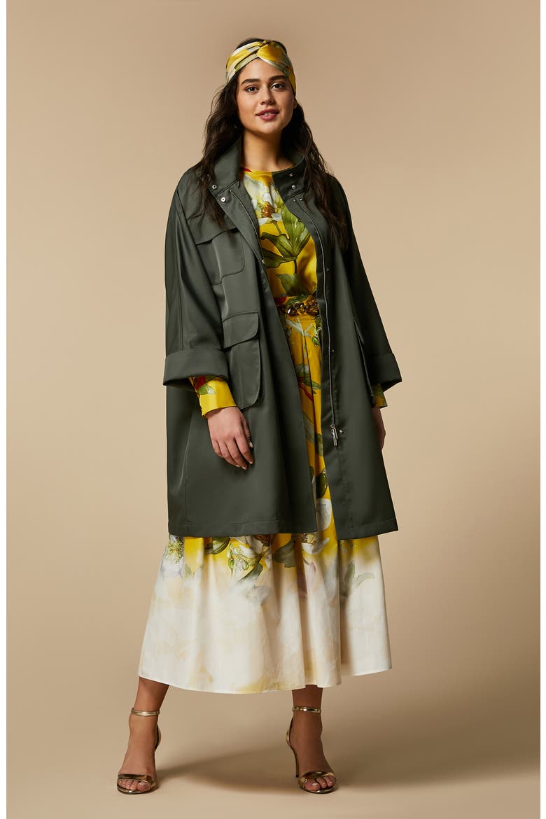 Abaco Placed Floral Print Cotton Skirt, Alternate, color, LEMON BIG