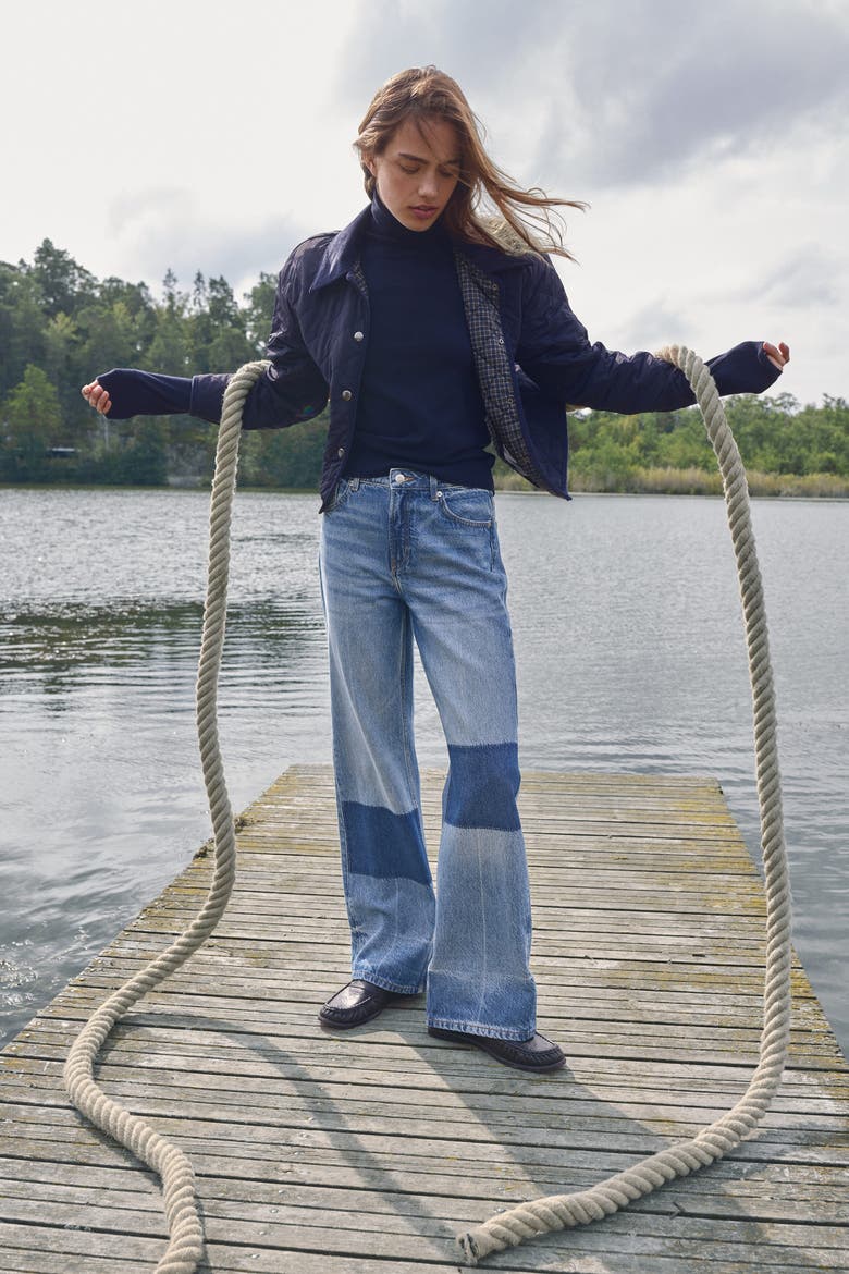 Wide Ultra High Jeans, Alternate, color, Denim blue/color block