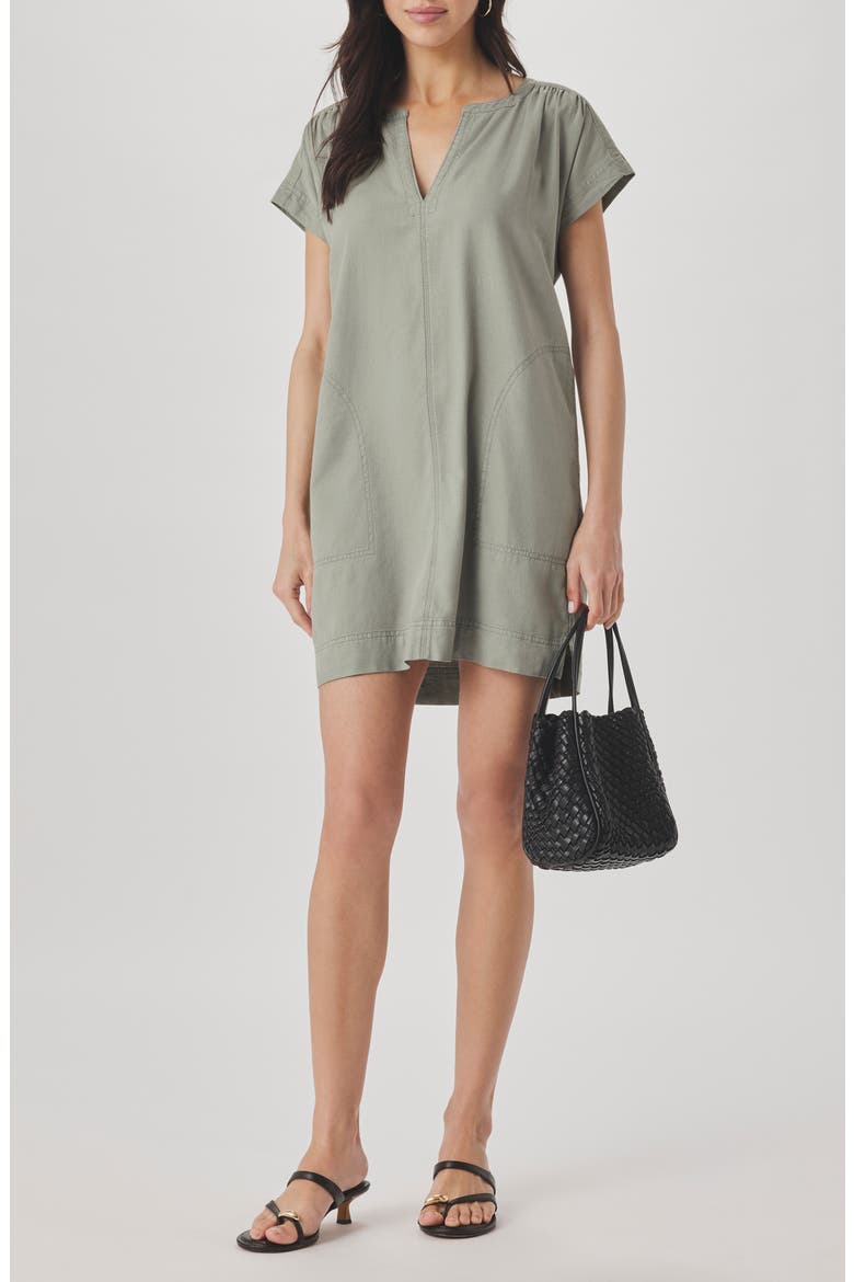 Short Sleeve Shift Dress, Main, color, EUCALYPTUS GREEN