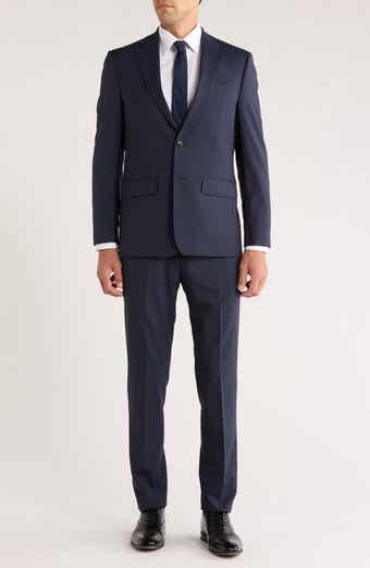 Calvin Klein Navy Mini Grid Slim Fit Suit
