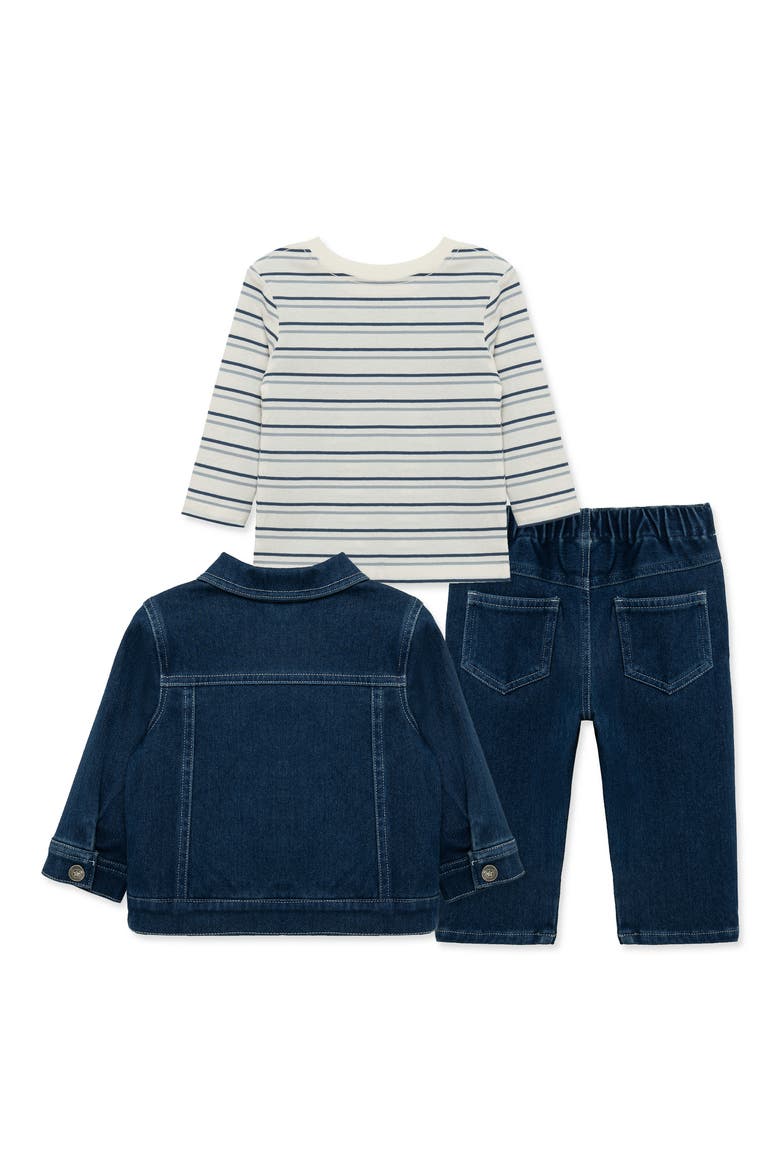 Kids' 3-Piece Safari Jacket, T-Shirt & Pants Set, Alternate, color, DENIM