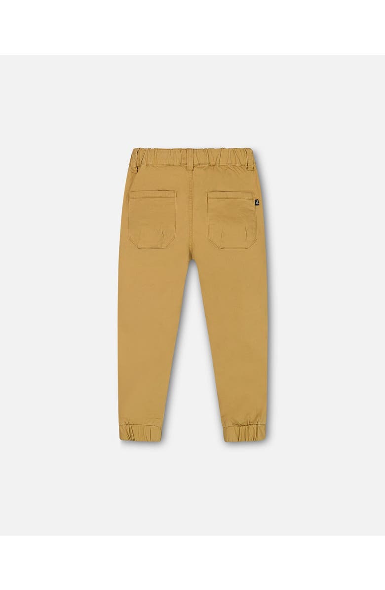 Deux par Deux Baby Boy's Stretch Twill Jogger Pants Beige Gold, Alternate, color, 
