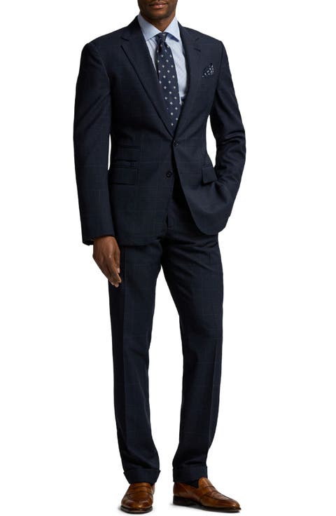 Overcheck Navy Glen Plaid Wool Suit