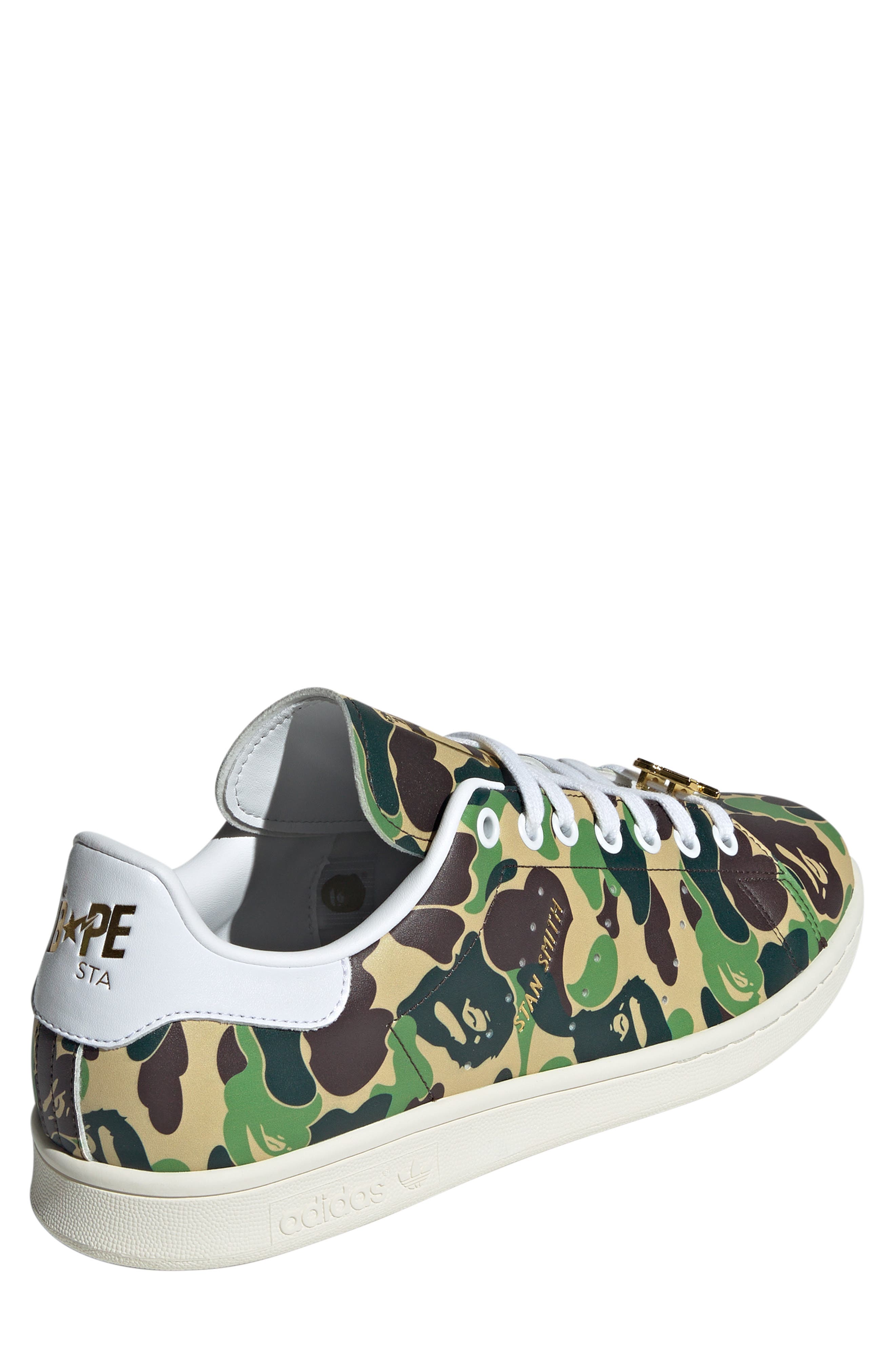adidas x BAPE Stan Smith Sneaker, Alternate, color, Green/ Cloud White/ Off White