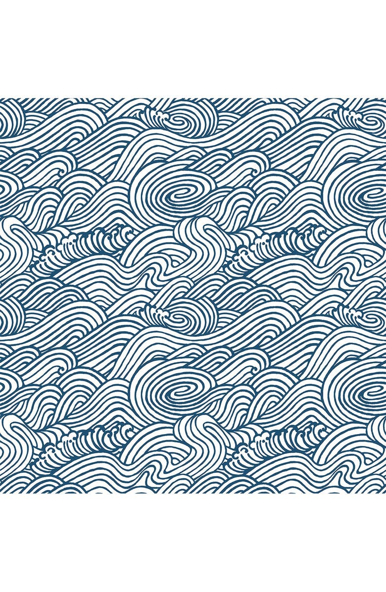 Wallpops Navy Saybrook Peel & Stick Wallpaper, Alternate, color, 