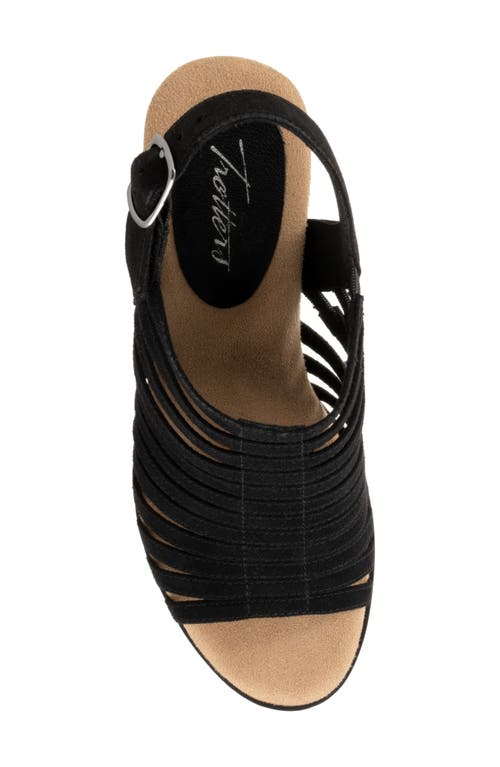 Trotters Midge Slingback Sandal In Black Suede