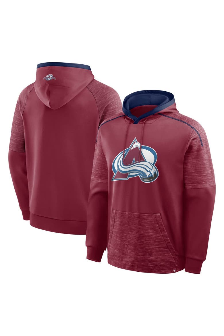 Men's Fanatics Burgundy Colorado Avalanche Goaltender Defender Pullover Hoodie, Main, color, Burgundy