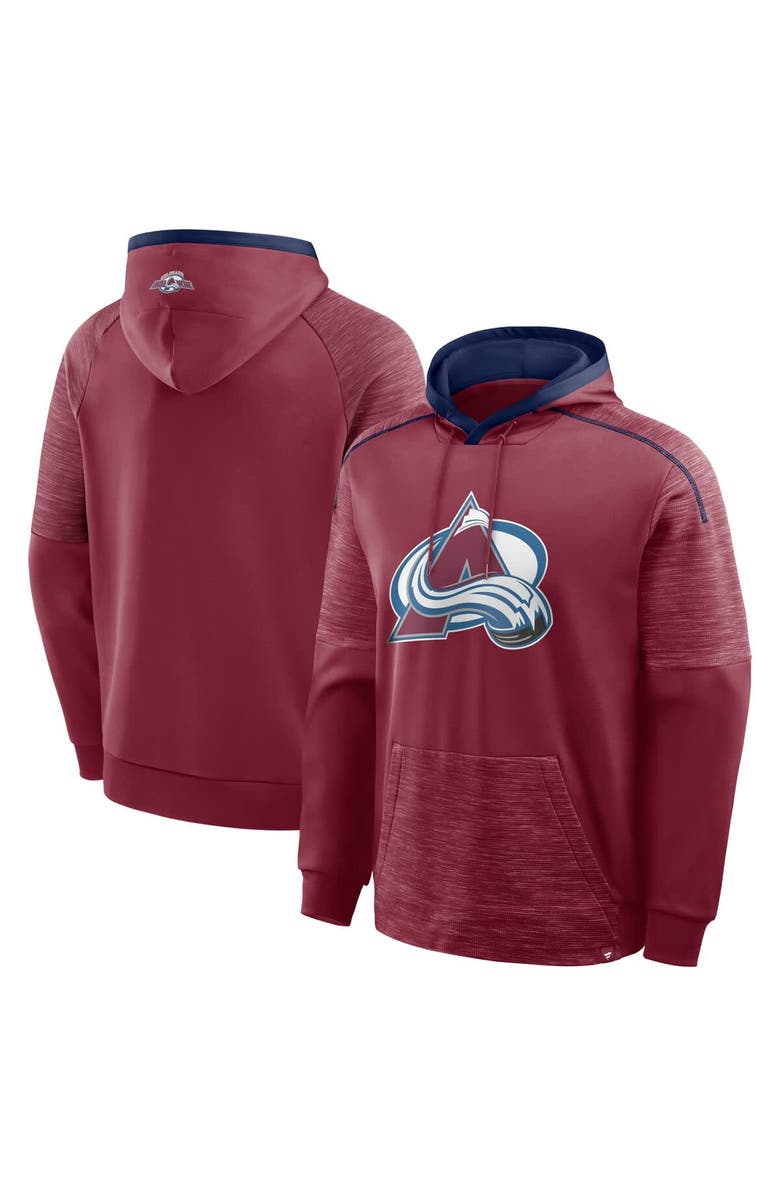 FANATICS Men
s Fanatics Burgundy Colorado Avalanche Goaltender Defender Pullover Hoodie, Main, color, Burgundy
