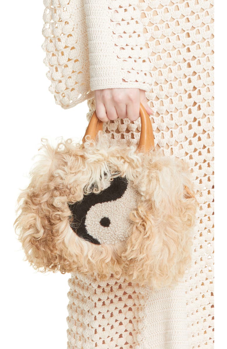 Brother Vellies Mini Island Genuine Shearling Top Handle Bag, Alternate, color,