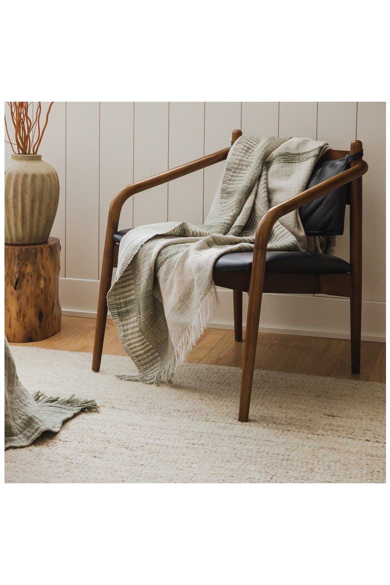 Zen Garden Plaid Throw, Alternate, color, GREEN