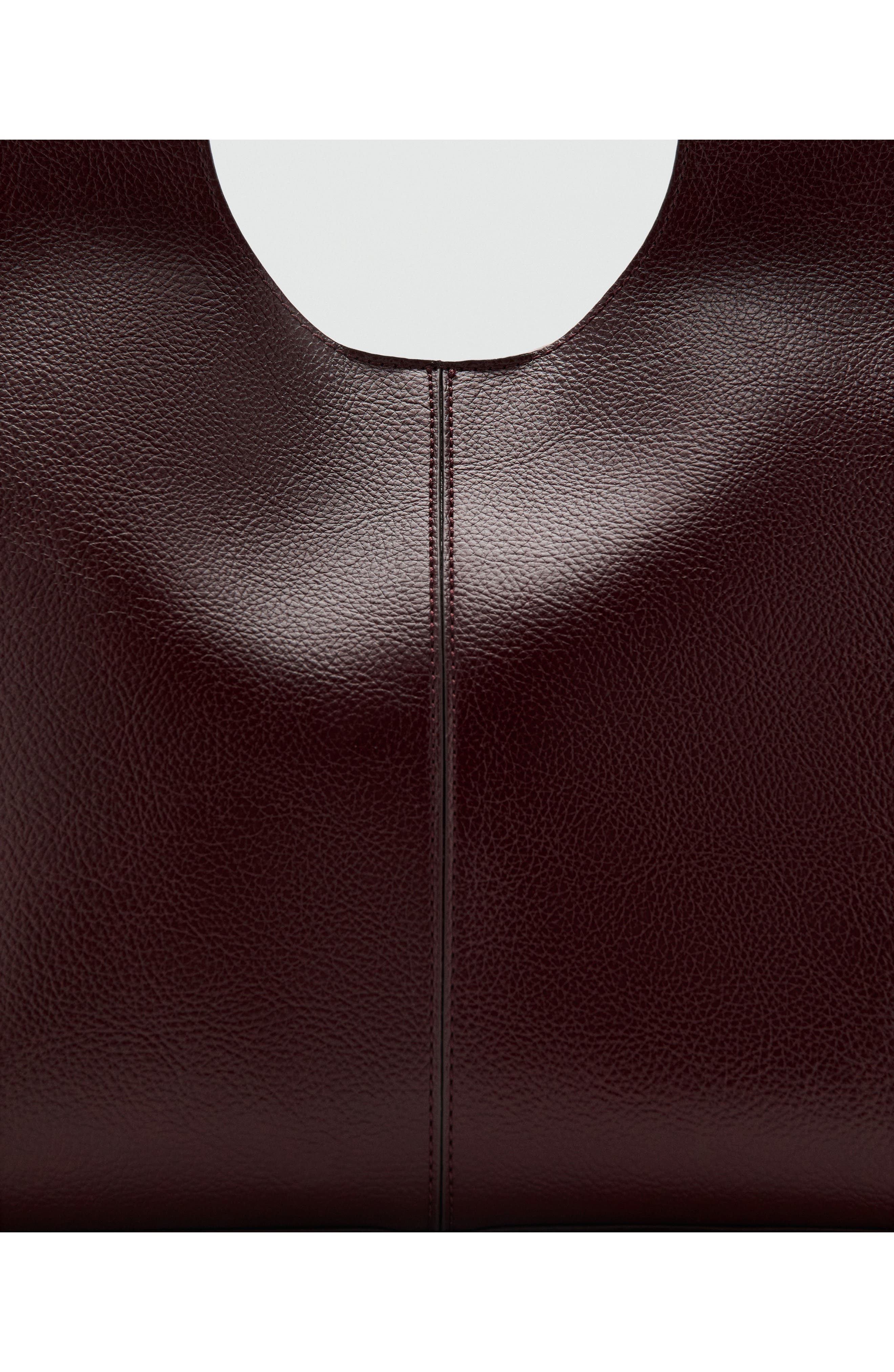 Large Faux Leather Shopper Tote, Alternate, color, BURGUNDY