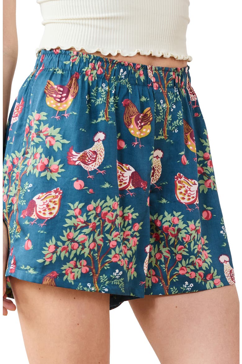 Hen House Satin Boxer Shorts, Alternate, color, NAVY
