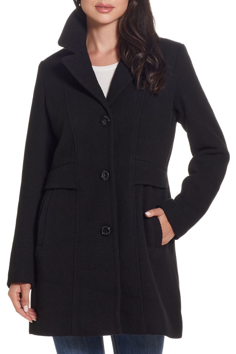 A-Line Coat, Main, color, BLACK