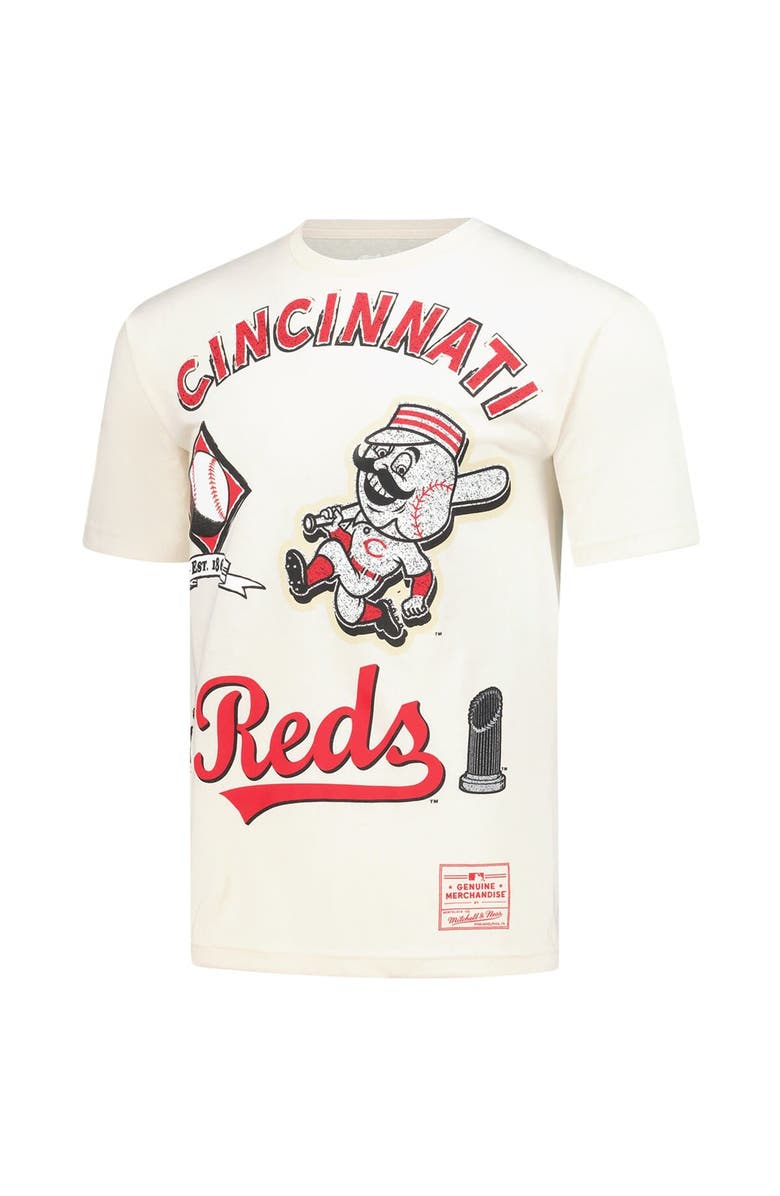 Mitchell & Ness Men's Mitchell & Ness Cream Cincinnati Reds Legacy Defined T-Shirt, Alternate, color,