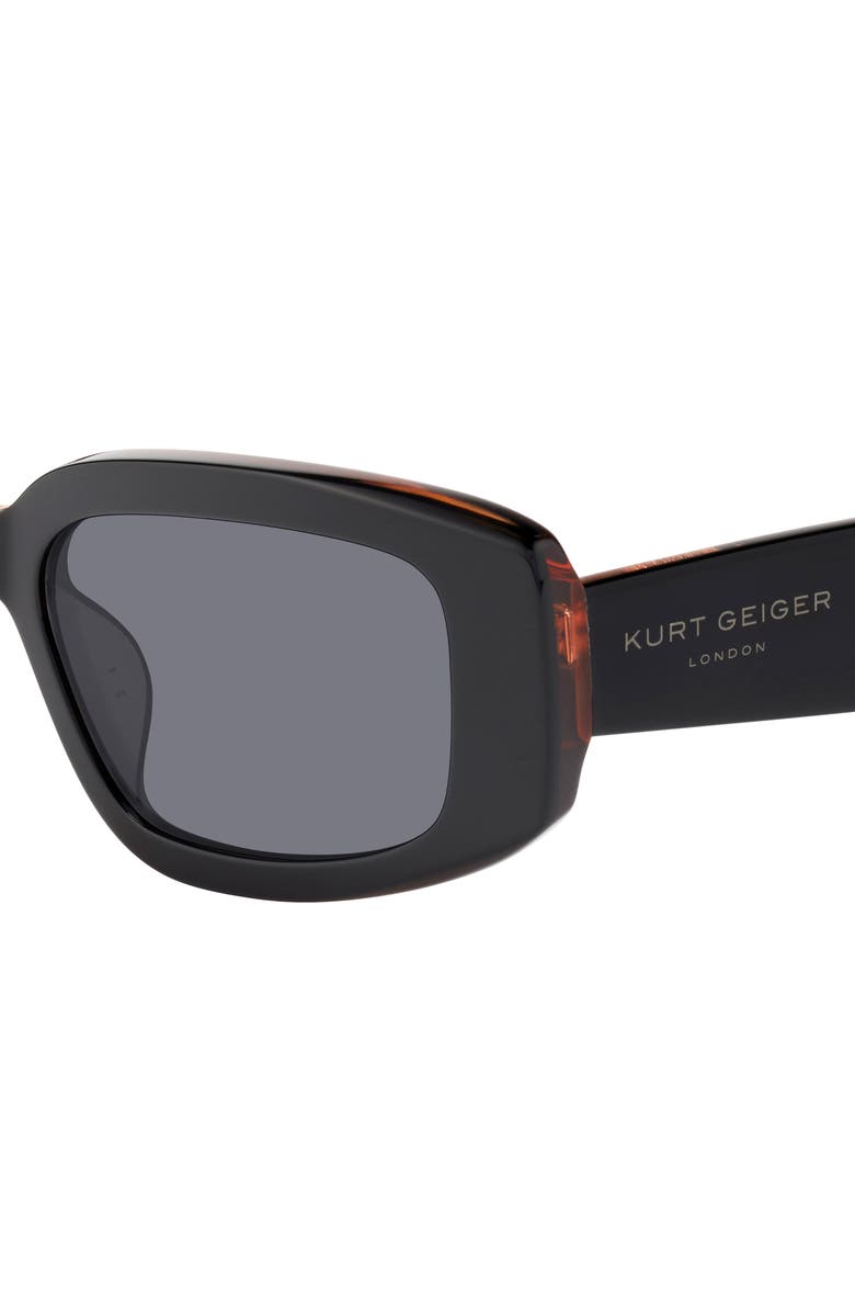 Kurt Geiger London 54mm Rectangular Sunglasses, Alternate, color, Black/ Grey