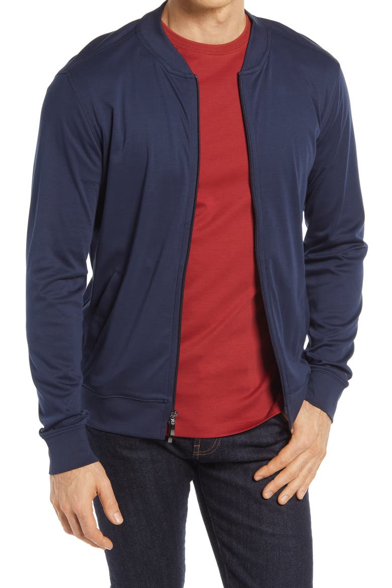 Georgia Pima Cotton Jacket, Main, color, BLUE NIGHT