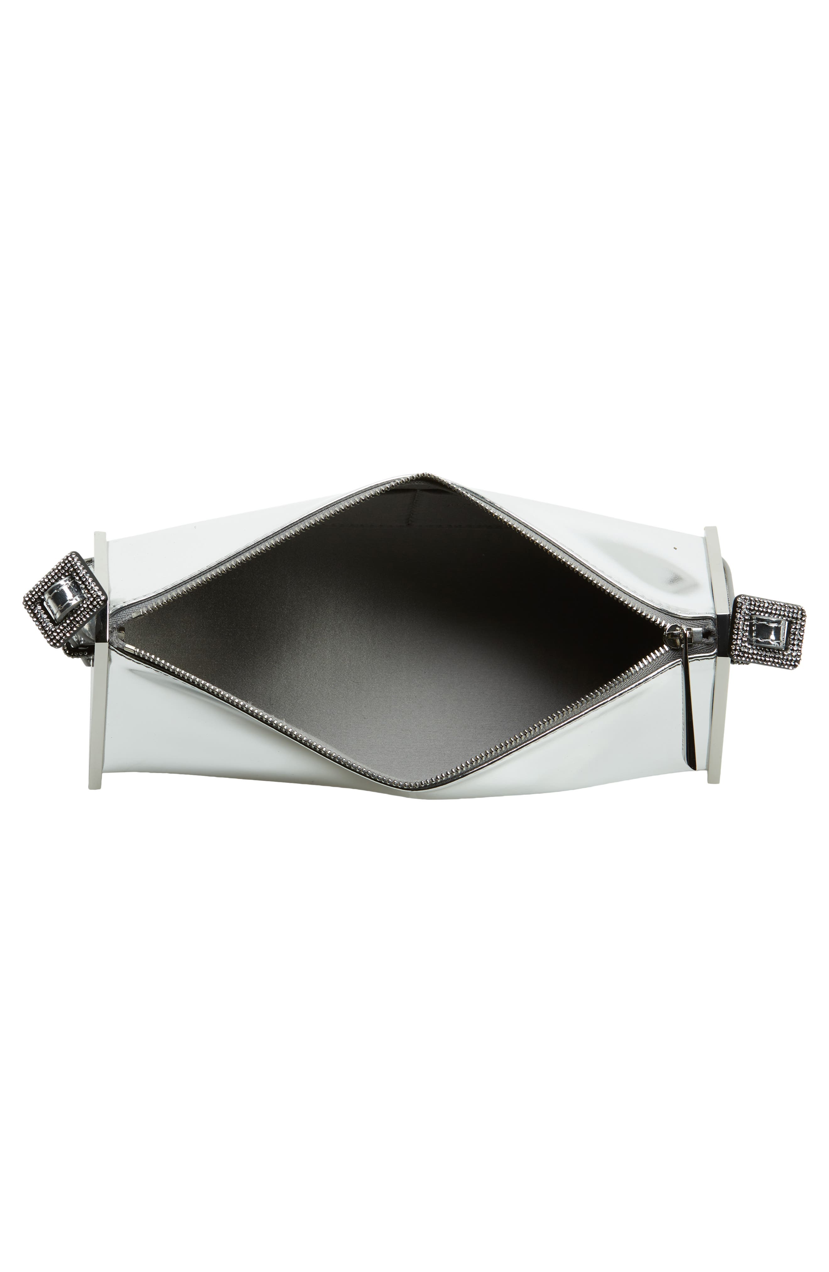 Benedetta Bruzziches Joy Metallic Leather Triangular Shoulder Bag, Alternate, color, 