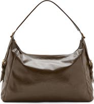 MANGO Buckled Faux Leather Shoulder Bag
