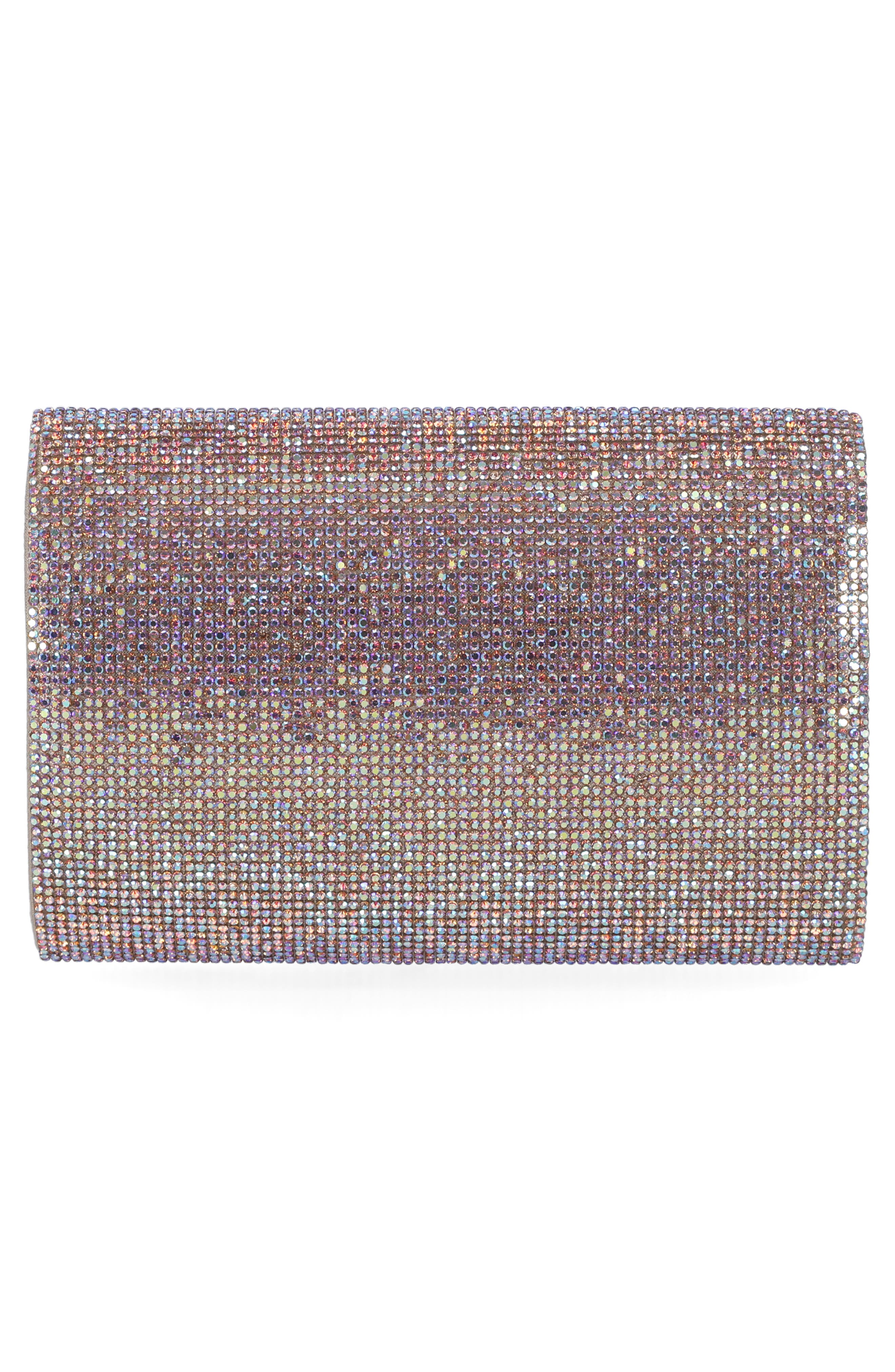 Alexis Rhinestone Crossbody Clutch, Alternate, color, HONEY