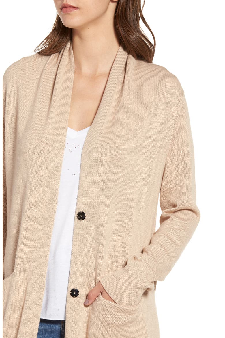 Shawl Collar Cardigan, Alternate, color, TAN NOMAD