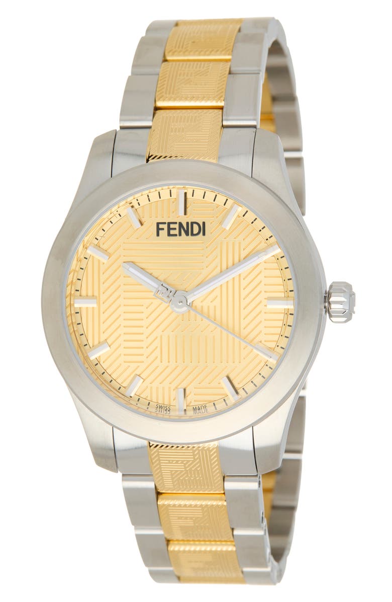 Fendi Shadow Two-Tone Bracelet Watch, 40mm, Main, color, Two-Tone