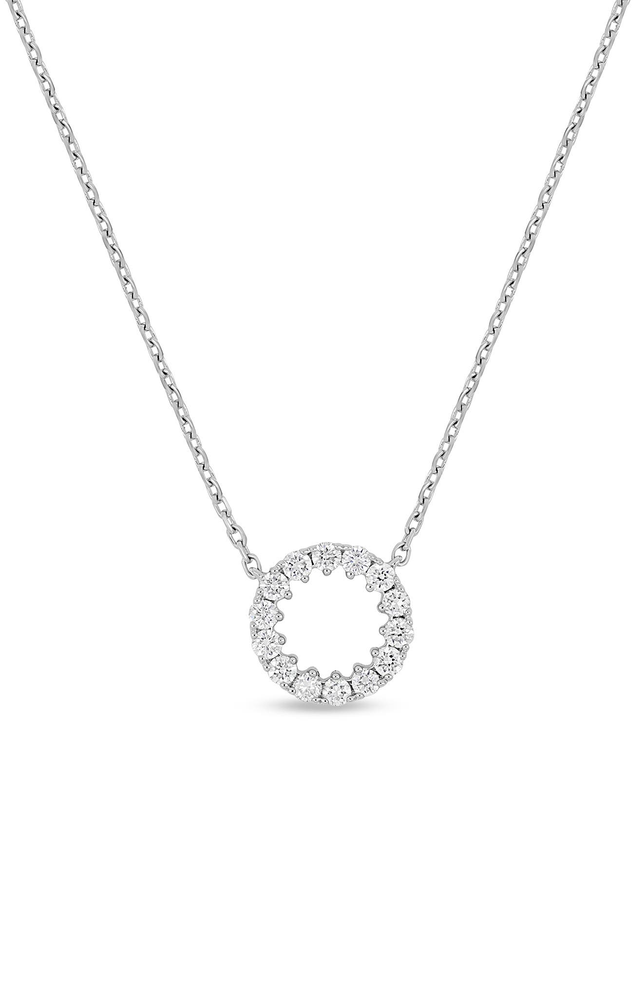 Bony Levy Rita 18K White Gold Diamond Circle Pendant Necklace